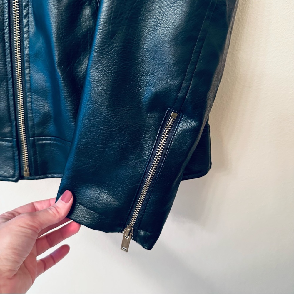 Universal Thread Moto Jacket Black Vegan Leather L - image 7